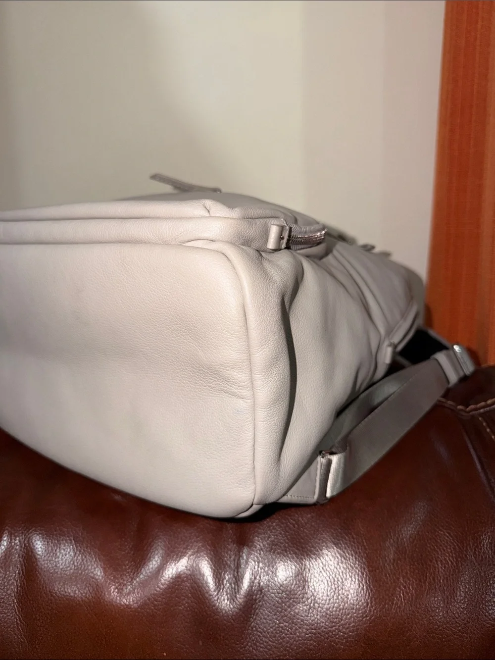 ‼️Tumi Voyageur Halle Leather Backpack